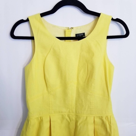 J Crew Factory Yellow Basketweave Dress - Picture 4 of 7